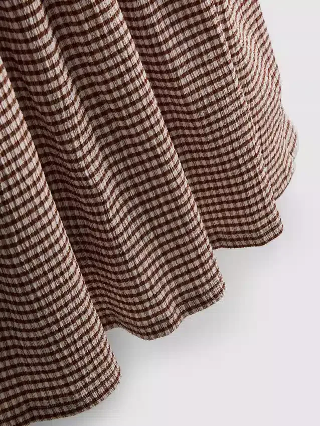 Textured crinkle mini dress