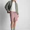 Textured drawstring shorts