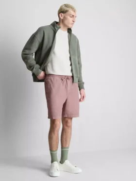 Textured drawstring shorts