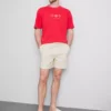 Textured drawstring shorts