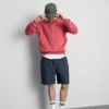Textured drawstring shorts