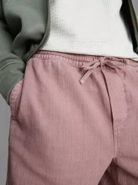 Textured drawstring shorts