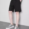 Textured drawstring shorts
