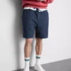 Textured drawstring shorts