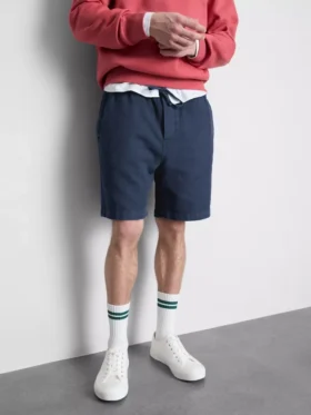 Textured drawstring shorts