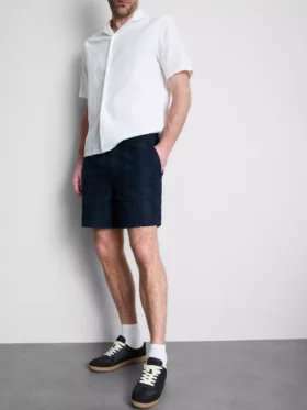 Textured drawstring shorts