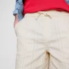 Textured drawstring shorts