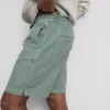 Textured drawstring shorts