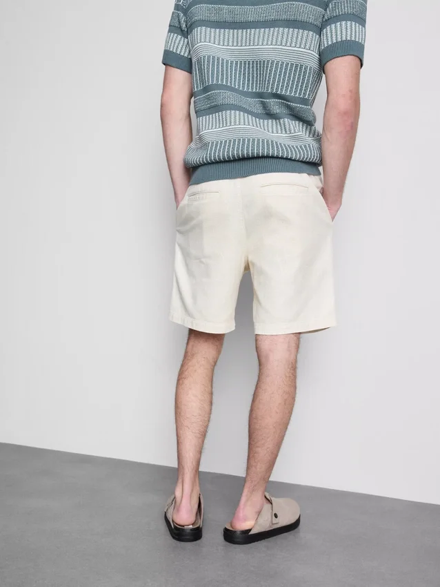 Textured drawstring shorts