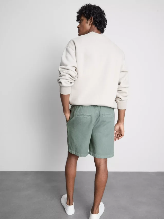 Textured drawstring shorts