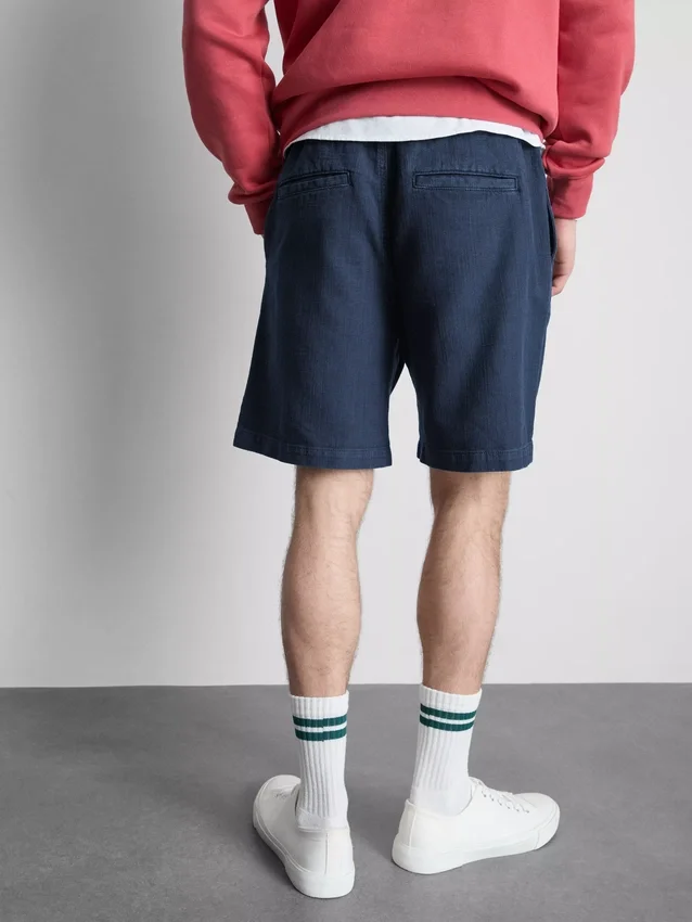 Textured drawstring shorts