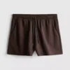 Textured drawstring shorts