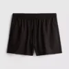 Textured drawstring shorts