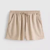 Textured drawstring shorts
