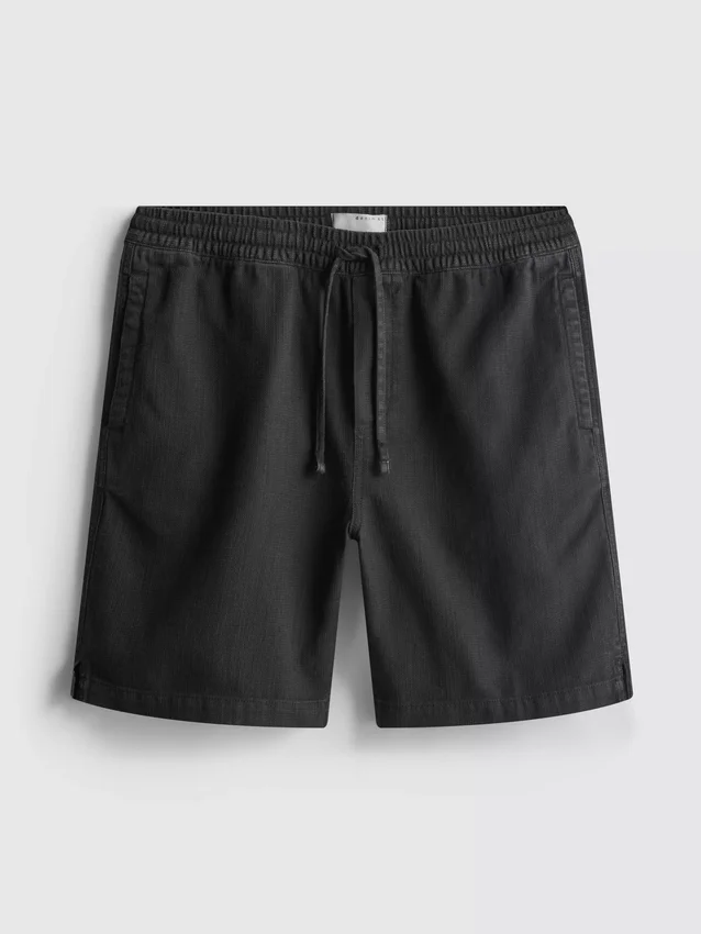 Textured drawstring shorts