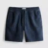 Textured drawstring shorts