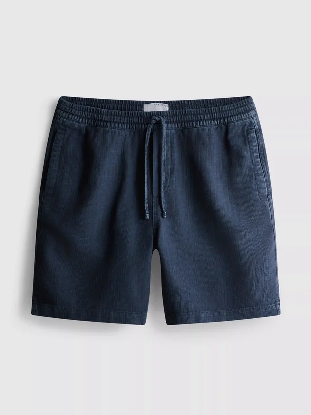 Textured drawstring shorts