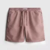 Textured drawstring shorts