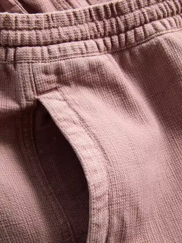 Textured drawstring shorts