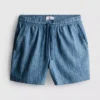 Textured drawstring-waist shorts