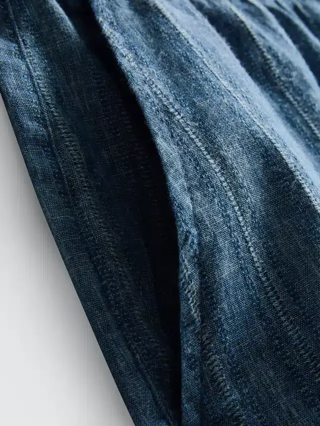 Textured drawstring-waist shorts