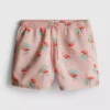 Textured flamingo swimming shorts
