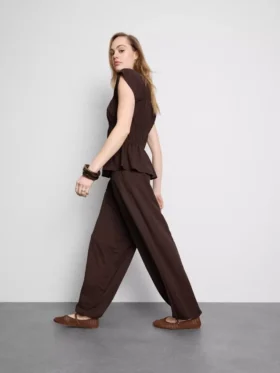 Textured harem pants
