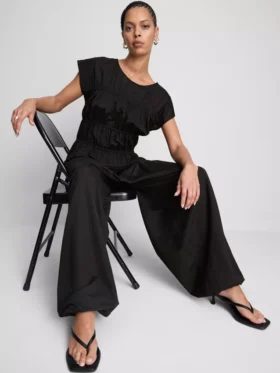 Textured harem pants