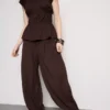 Textured harem pants