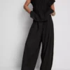 Textured harem pants