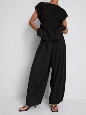 Textured harem pants