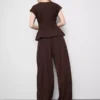 Textured harem pants