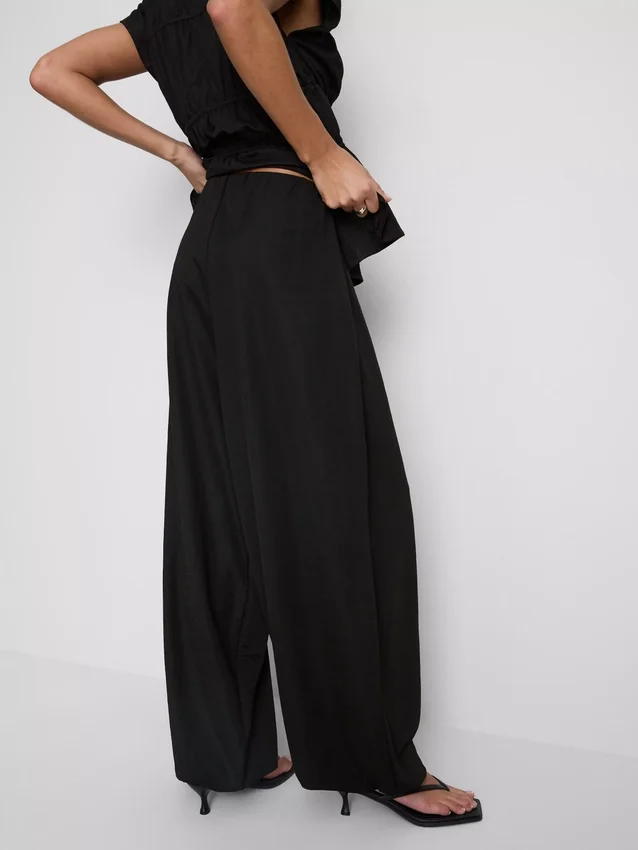 Textured harem pants