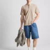 Textured henley t-shirt