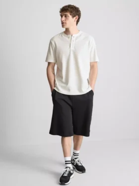 Textured henley t-shirt