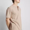 Textured henley t-shirt