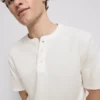 Textured henley t-shirt