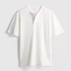 Textured henley t-shirt