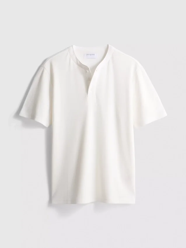 Textured henley t-shirt