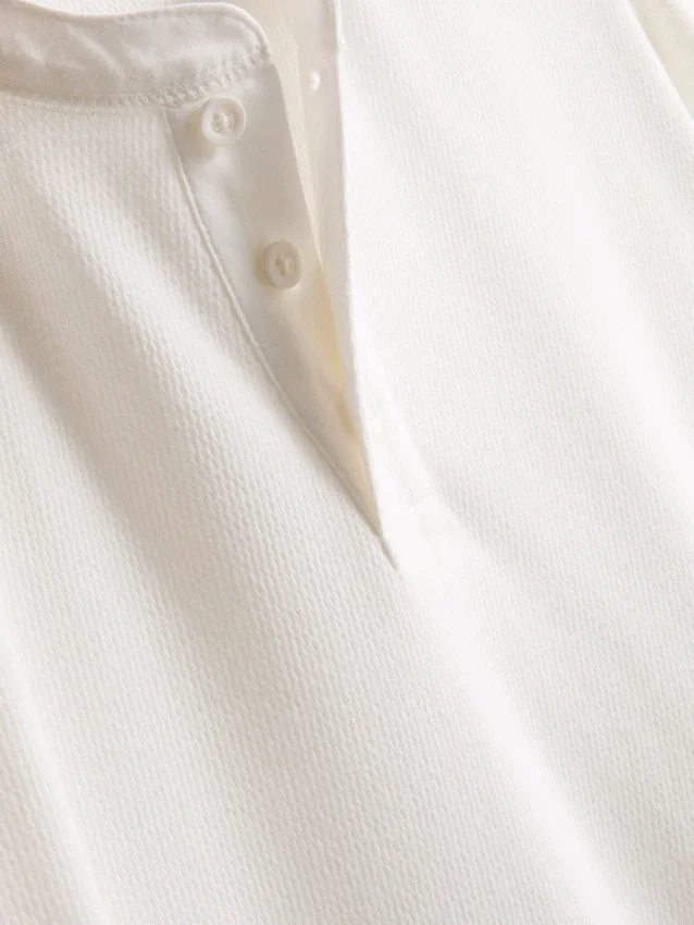 Textured henley t-shirt