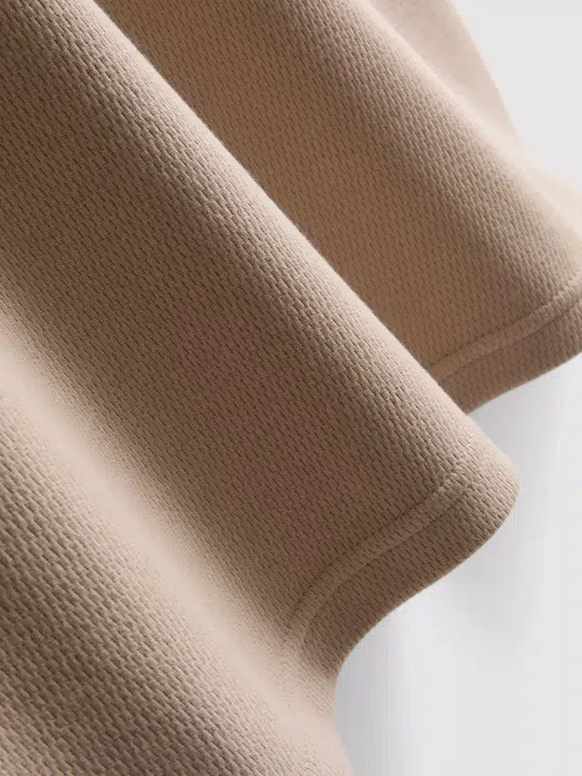 Textured henley t-shirt