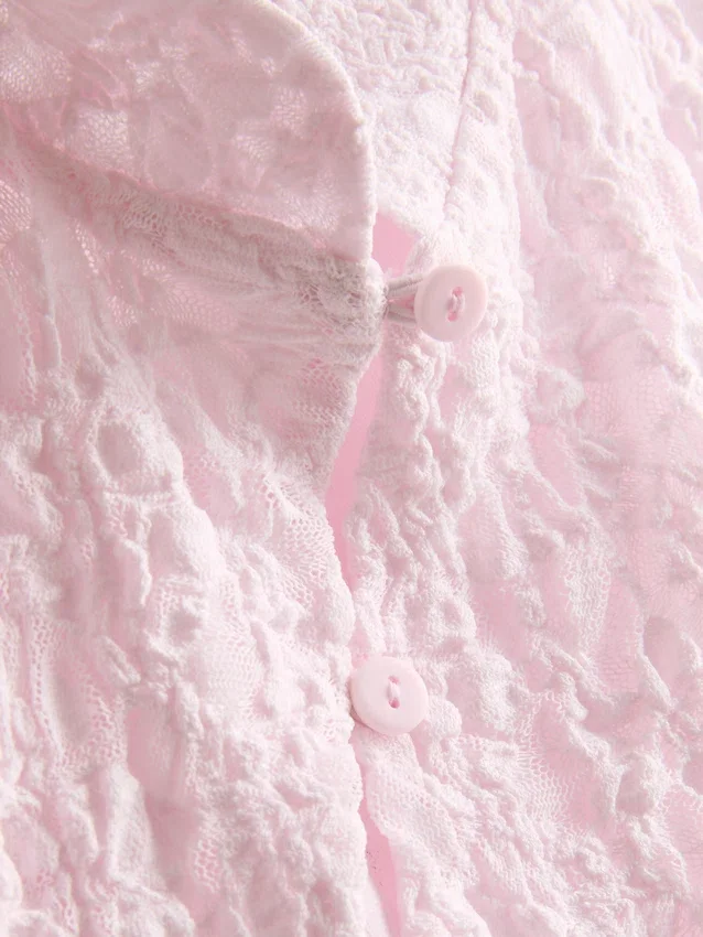 Textured high collar top
