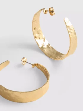 Textured hoop earrings
