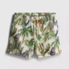 Textured jungle swim shorts