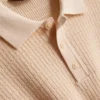Textured knitted polo shirt