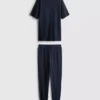 Textured long pajamas