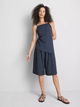 Textured longline cami top