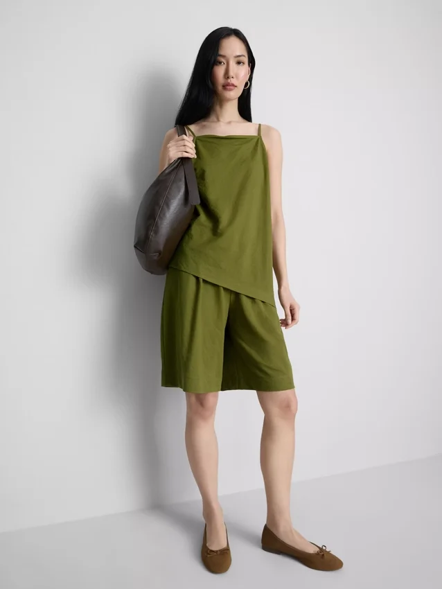 Textured longline cami top