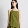 Textured longline cami top