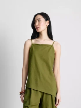Textured longline cami top